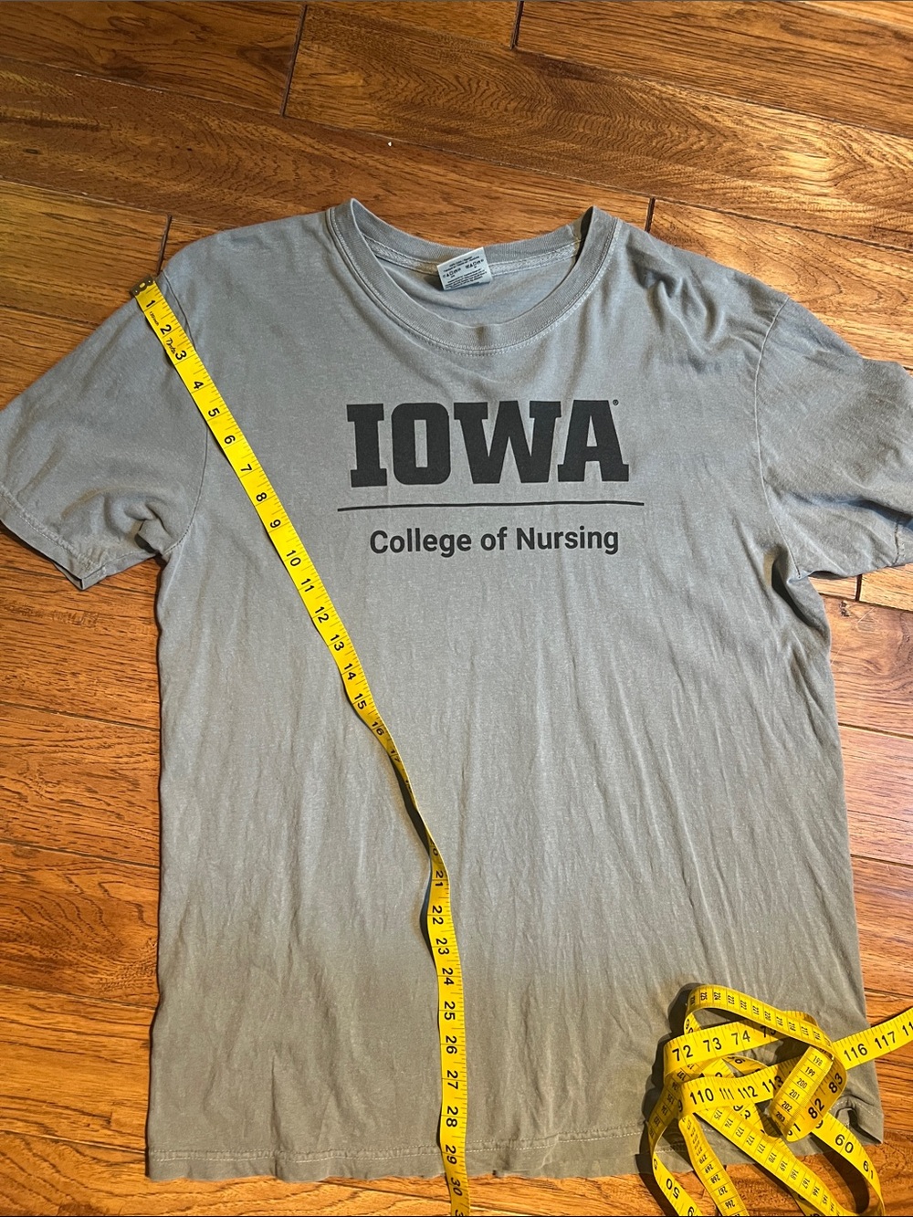 NWOT  Comfort Colors Gray University of Iowa College of Nursing unisex T-Shirt.